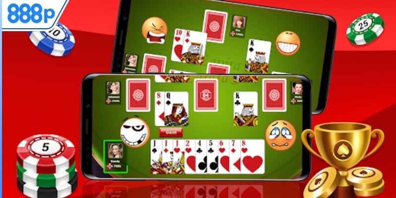 Cách chơi phỏm với đống lá úp, ngửa và trên tay